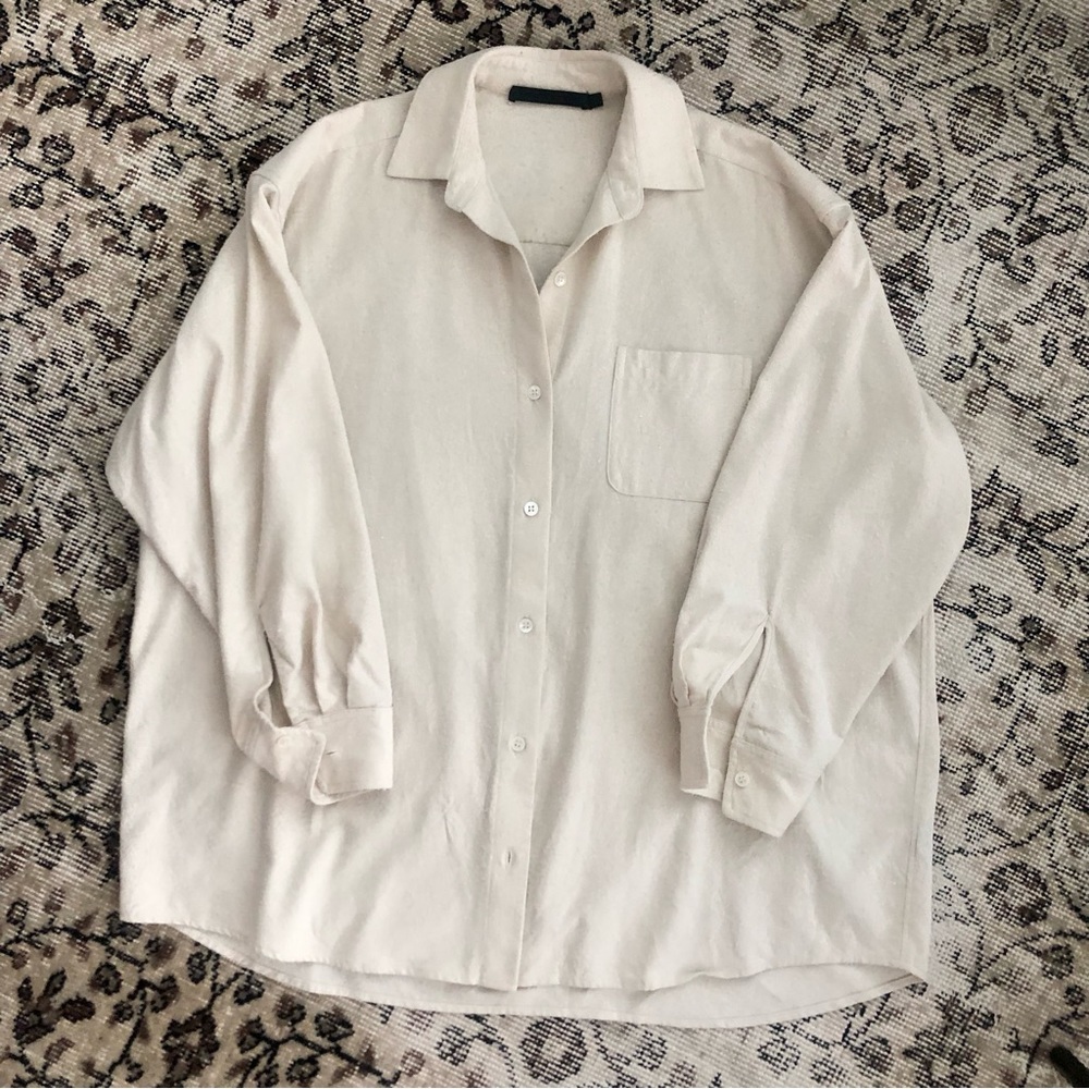 Jenni Kayne Relaxed Oversized Shirt in Ivory